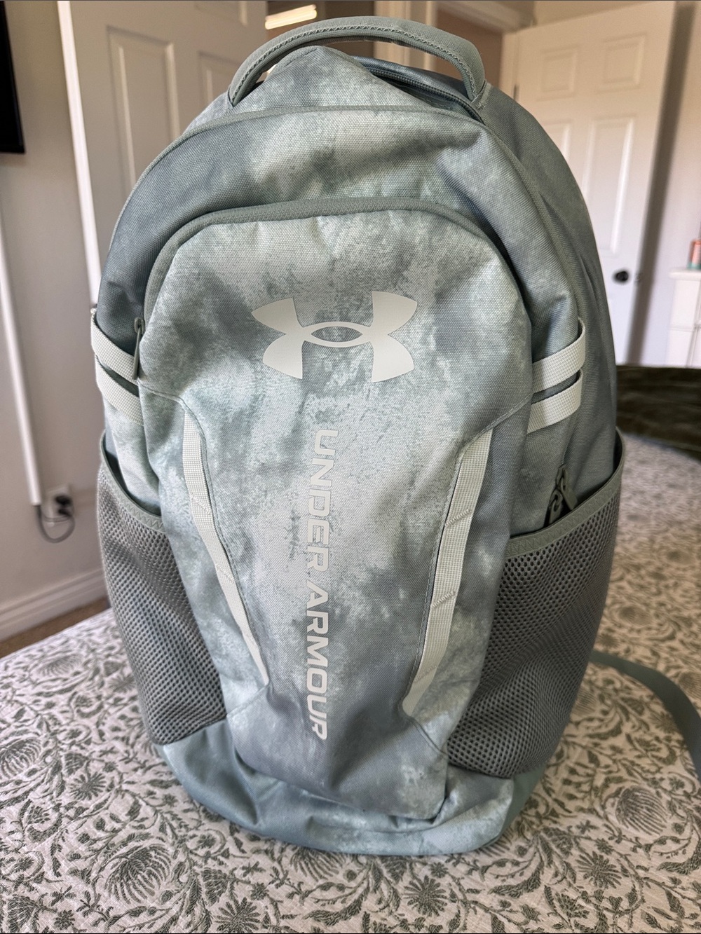 NWOT, Under Armour Slate Green Camo-Pattern Backpack